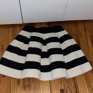 Black and White Mini Skirt
